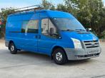 FORD TRANSIT / 6 PLAATS - DUBBELE CABINE! / 2.2 DIESEL!, Auto's, Voorwielaandrijving, 4 deurs, Stof, Blauw