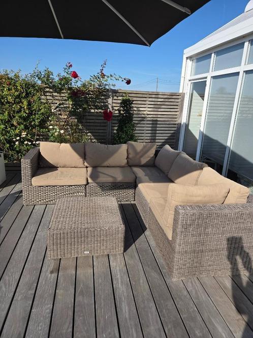 loungeset Bristol, Tuin en Terras, Tuinsets en Loungesets, Gebruikt, Loungeset, Kunststof, 5 zitplaatsen, Ophalen