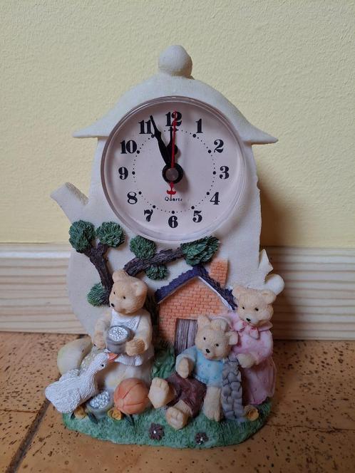 Klok Berenfamilie voor kinderkamer, Kinderen en Baby's, Kinderkamer | Inrichting en Decoratie, Gebruikt, Klok, Ophalen of Verzenden