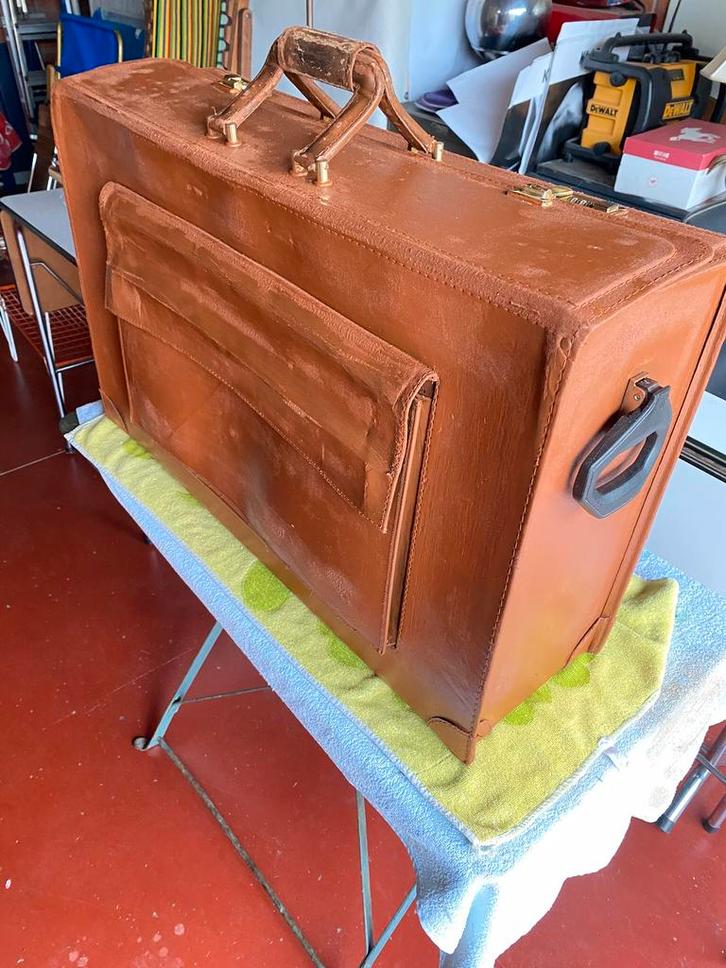 Koffer leder vertegenwoordiger, Handtassen en Accessoires, Koffers, Gebruikt, Leer, Ophalen