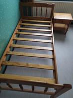 1 persoons bed massief grenen, Huis en Inrichting, Ophalen, Gebruikt, 90 cm, Eenpersoons