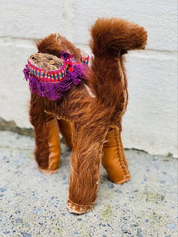Vintage handgemaakte kameel met echt haar 