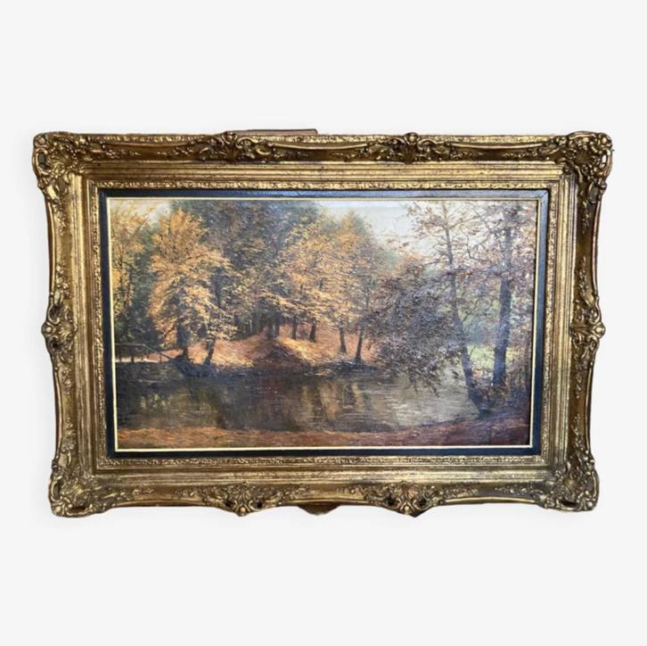 Dozinel - Huile sur toile moulurée, Antiquités & Art, Art | Peinture | Classique, Enlèvement