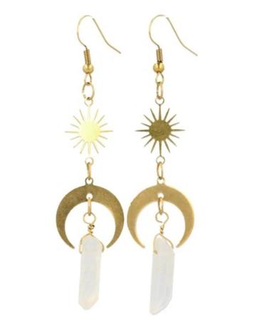 oorbellen bergkristal ster maan beschikbaar voor biedingen