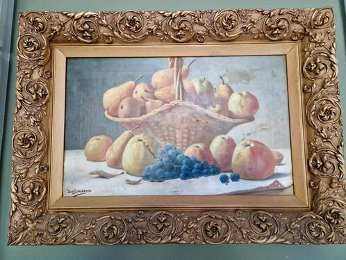Olie op doek: Joseph Schakewits " stilleven : Fruitmand", Antiek en Kunst, Kunst | Schilderijen | Klassiek, Ophalen