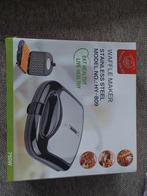 Nieuw wafel ijzer .750 watt. Grijze kleur, Ophalen of Verzenden, Nieuw