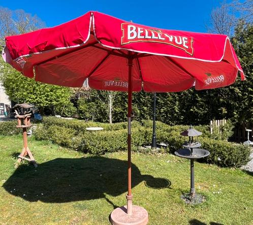 Originele belle-vue zonneparasol en voet +/-230cm☀️, Tuin en Terras, Parasols, Zo goed als nieuw, Stokparasol, 2 tot 3 meter, Ophalen