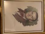 Max MOREAU - aquarelle - portrait d’homme, Ophalen