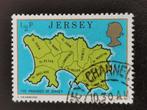 Jersey 1976 - landkaart met 12 parochies, Postzegels en Munten, Postzegels | Europa | UK, Ophalen of Verzenden, Gestempeld