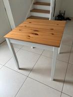 Ikea tafel 74cm x 74cm Lerhamn wit-houten, Huis en Inrichting, Tafels | Eettafels, Ophalen, Gebruikt, 50 tot 100 cm, Vierkant