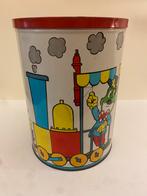 Vintage metalen emmer met kikker in trein., Ophalen of Verzenden