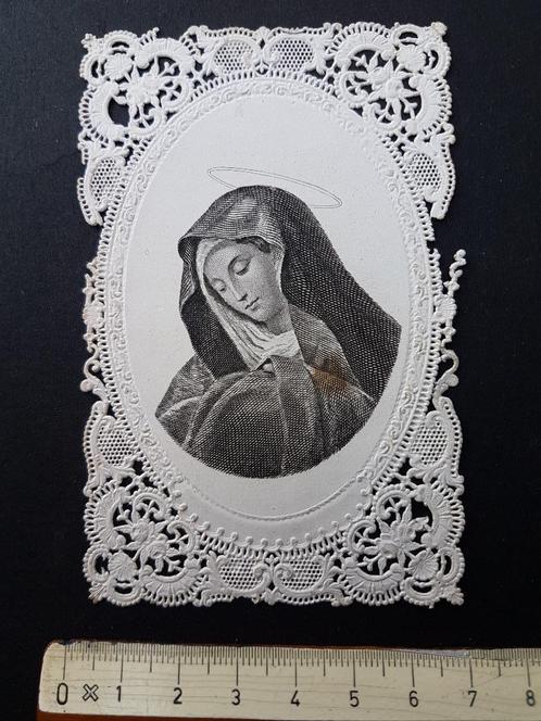 Santje Heiligenprentje met kant Holy card Devotie, Verzamelen, Bidprentjes en Rouwkaarten, Bidprentje, Verzenden