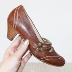 Schitterende Leren Gabor Pumps s1 (Maat 5½G/38½) € 45,-, Kleding | Dames, Pumps, Bruin, Verzenden, Gabor