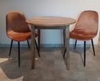 Tafel + 2 gratis stoelen, Huis en Inrichting, Tafels | Eettafels, Ophalen, Zo goed als nieuw, Tot twee personen, Rond