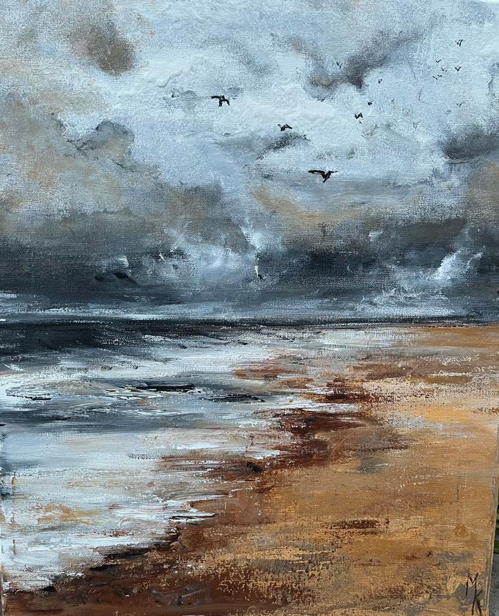 Schilderij zee door Mk Art, Antiek en Kunst, Kunst | Schilderijen | Modern, Ophalen of Verzenden