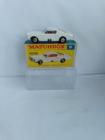 Boîte d'allumettes Lesney « CAR STEER » F-BOX n 8 Ford Must, Enlèvement ou Envoi, Comme neuf, Voiture, Lesney