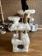 Witte kattenpaal, Dieren en Toebehoren, Ophalen, Zo goed als nieuw, Krabpaal