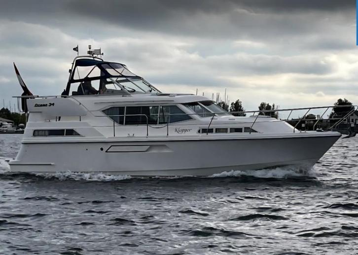 Te koop motorboot Broom 34 Ocean, Watersport en Boten, Motorboten en Motorjachten, Gebruikt, Polyester, 9 tot 12 meter, Diesel