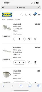 Gladelig servies IKEA, Nieuw, Ophalen