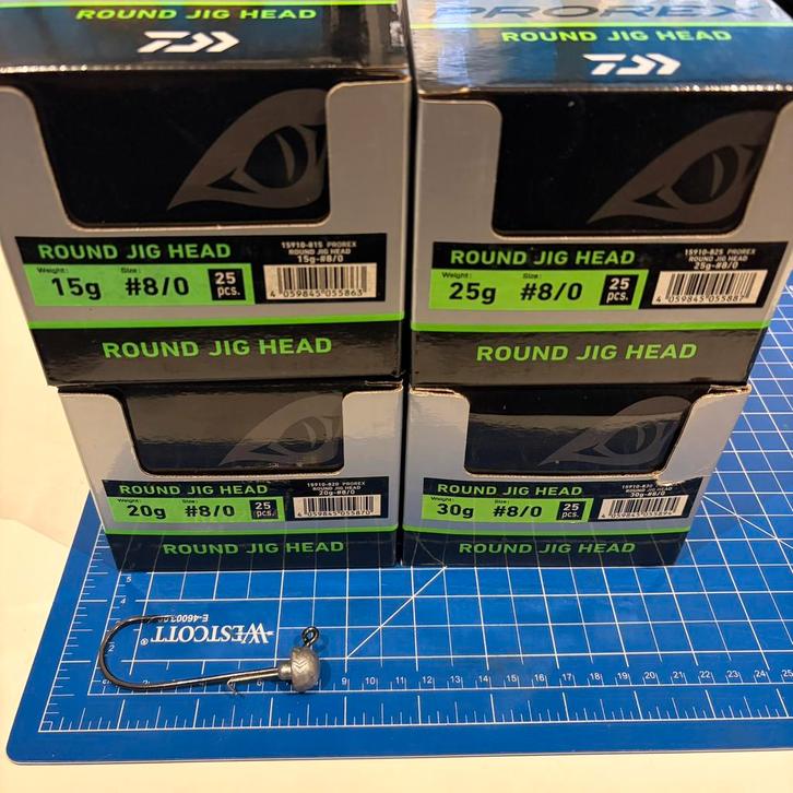 Daiwa Prorex loodkoppen 8/0, Watersport en Boten, Hengelsport | Roofvissen, Nieuw, Haak, Ophalen of Verzenden