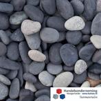 Beach pebbles zwart grind antraciet ronde siergrind tuin pad, Tuin en Terras, Verzenden, Nieuw, Antraciet, Grind