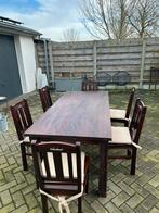 Houten tafel een 6 stoelen, Huis en Inrichting, Stoelen, Ophalen of Verzenden