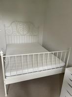 Twijfelaar + matras, Huis en Inrichting, Slaapkamer | Bedden, Ophalen, Gebruikt, Wit, 140 cm