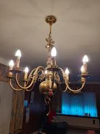 koperen luchter 8 lichtpunten, Ophalen