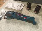 Bosch blauw multitool GOP12V-28 + 2 accu's 12V 2Ah, Bricolage & Construction, Outillage | Autres Machines, Enlèvement, Neuf