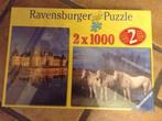 Puzzel Ravensburger 2 x 1000 : Franse landschappen (NIEUW), Nieuw, Ophalen of Verzenden, 500 t/m 1500 stukjes, Legpuzzel