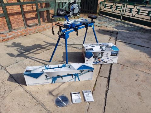 Scheppach Kap- en trekzaag + Werktafel umf 2000 watt 254 mm, Doe-het-zelf en Bouw, Gereedschap | Zaagmachines, Zo goed als nieuw