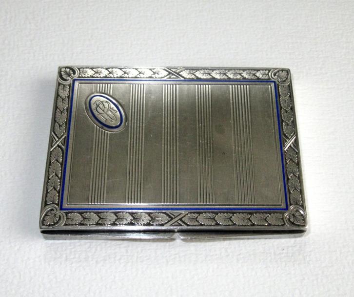 Art Deco Zilveren 900 sigarettendoos van de jaren 30., Antiek en Kunst, Antiek | Zilver en Goud, Zilver, Ophalen of Verzenden