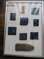 WO1/ Kader met kentekens origineel, Verzamelen, Ophalen of Verzenden