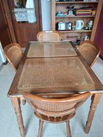 Table de cuisine 1,2m x 0,8m + 4 chaises signée Belgique., Maison & Meubles, Tables | Tables à manger