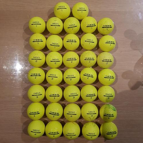Lot de balles de golf d'occasion Inesis 100 jaunes (38), Sports & Fitness, Golf, Utilisé, Balle(s), Enlèvement ou Envoi