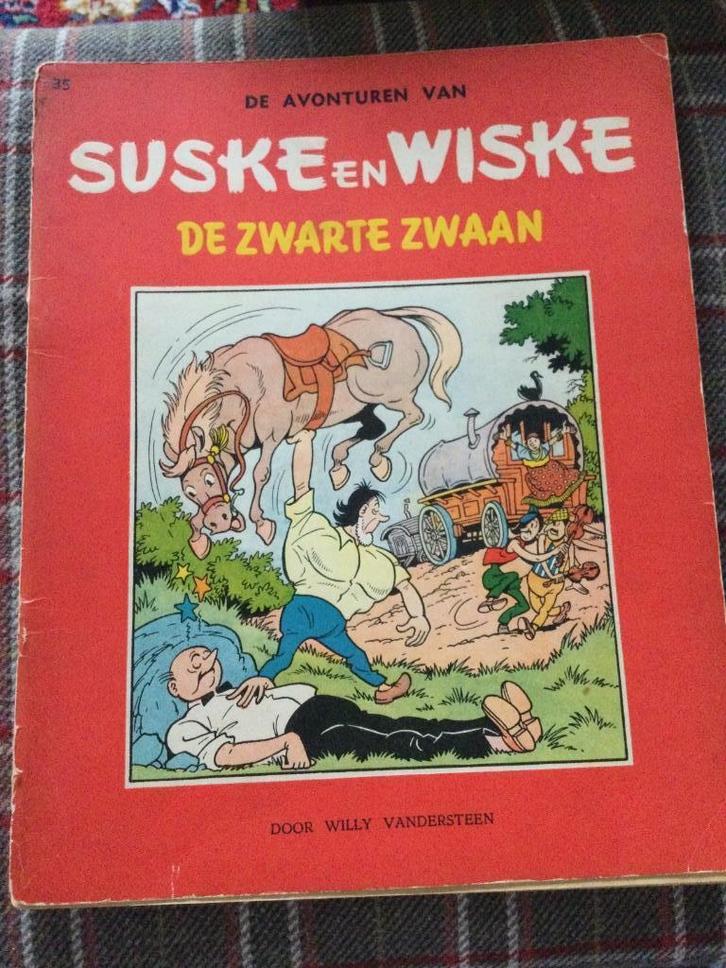 Suske en Wiske - De zwarte zwaan - eerste druk 1959, Boeken, Stripverhalen, Gelezen, Eén stripboek, Ophalen of Verzenden