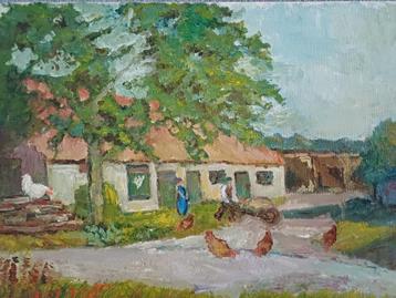 Schilderijen  M.VAN DEN BEMPT    "Boerderij" beschikbaar voor biedingen