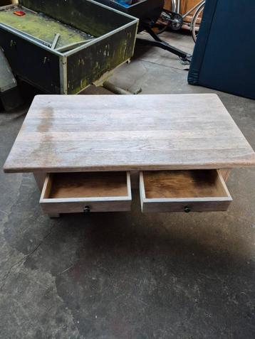 table de salon en chêne, Enlèvement, Utilisé, Carré, Chêne