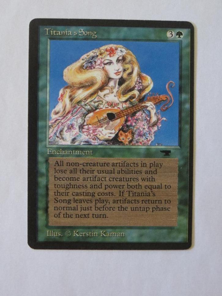 Titania's Song - Antiquites - Magic The Gathering, Hobby en Vrije tijd, Verzamelkaartspellen | Magic the Gathering, Zo goed als nieuw