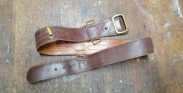 Ceinturon militaire officier cuir Fr Belge WW2  beschikbaar voor biedingen
