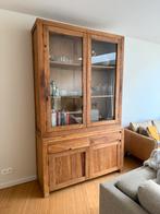 Buffetkast/Vitrinekast Teak, Ophalen, Gebruikt, 100 tot 150 cm, 200 cm of meer