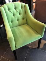 4x STOFFEN ARMSTOEL appelgroen – STOEL ZETEL – Flamant, Huis en Inrichting, Ophalen, Zo goed als nieuw