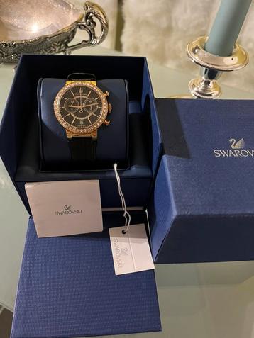 Montre Swarovski noir doré, Enlèvement ou Envoi, Utilisé