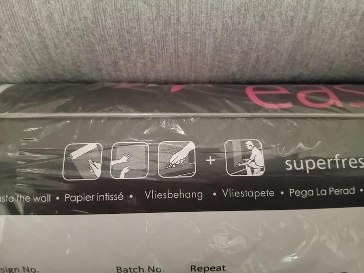 Behang, vliespapier grijs, Huis en Inrichting, Stoffering | Behang, Grijs, Ophalen