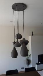 Hanglamp met 5 lichtpunten taupekleurig, Ophalen, Gebruikt, Overige materialen, 50 tot 75 cm