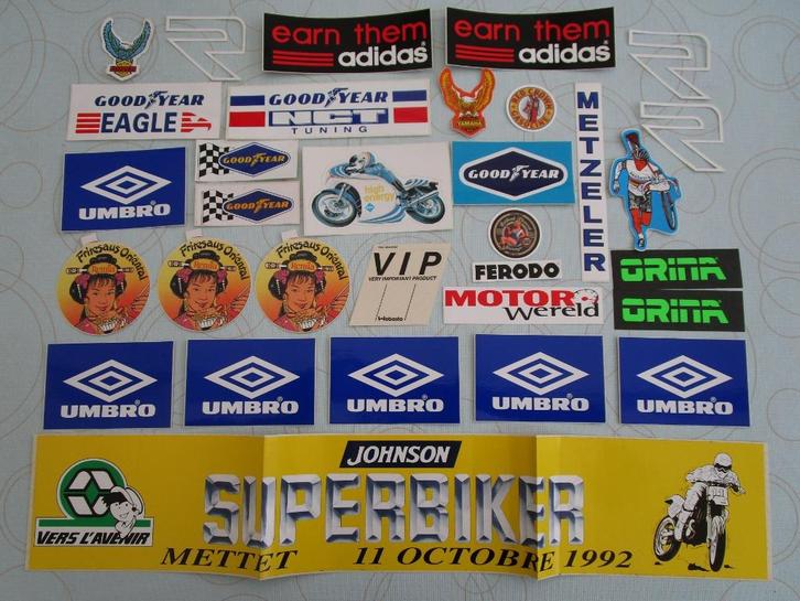 Vintage stickers, reclame, merken, Hobby & Loisirs créatifs, Autocollants & Images, Comme neuf, Plusieurs autocollants, Envoi