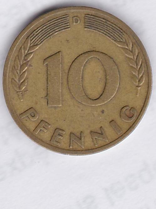 Duitsland 10 Pfennig 1949 D, Postzegels en Munten, Munten | Europa | Niet-Euromunten, Losse munt, Duitsland, Ophalen of Verzenden