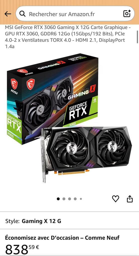 RTX 3060 12 GB GeForce MSI Gamexduo grafische kaart, Computers en Software, Videokaarten, Zo goed als nieuw, Ophalen
