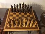 Uniek schaakspel luxe bord en mooie stenen Griekse figuren., Ophalen