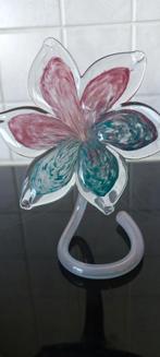 Mooie bloem in glas ( Murano ), Ophalen of Verzenden